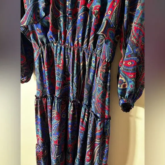 Lauren Ralph Lauren- Women’s Paisley Ruffle Dress - Size 2 - Picture 10 of 13